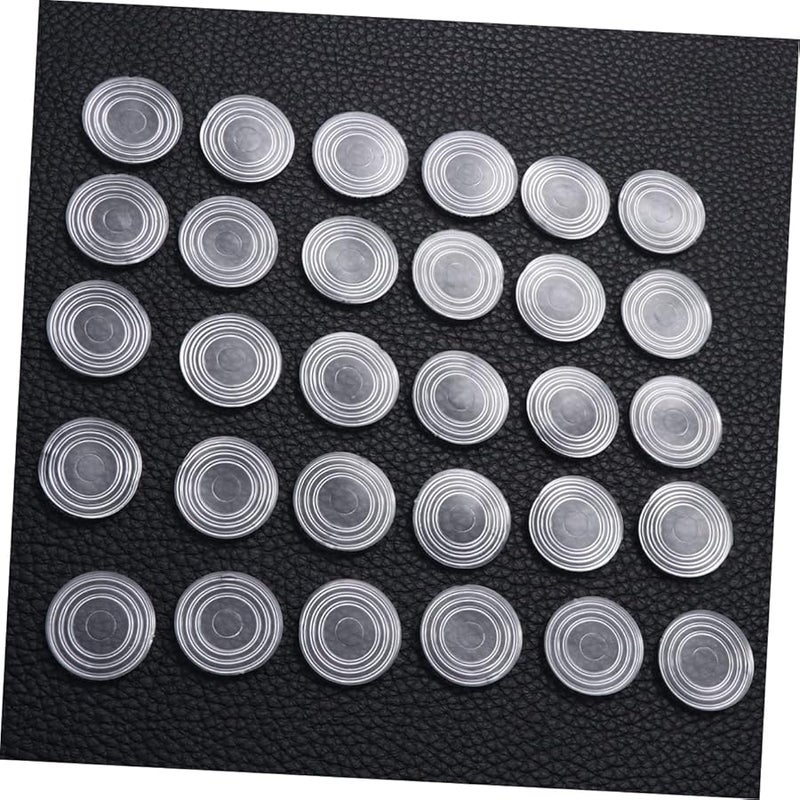 18 Pcs Round Clear Glass Table Pads Non Slip Adhesive Bumpers Protective Pads For Wall Wooden Floor - Image 2